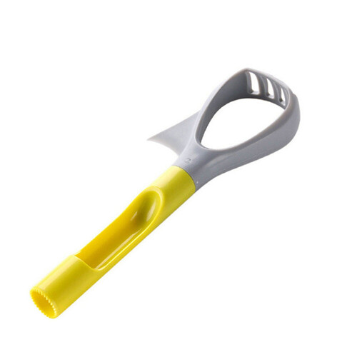 3Pcs Portable Kitchen Accessories 5-in-1 Avocado Slicer Fruit Tool Plastic Vegetable Masher Multifunction Practical Convenient Gadget