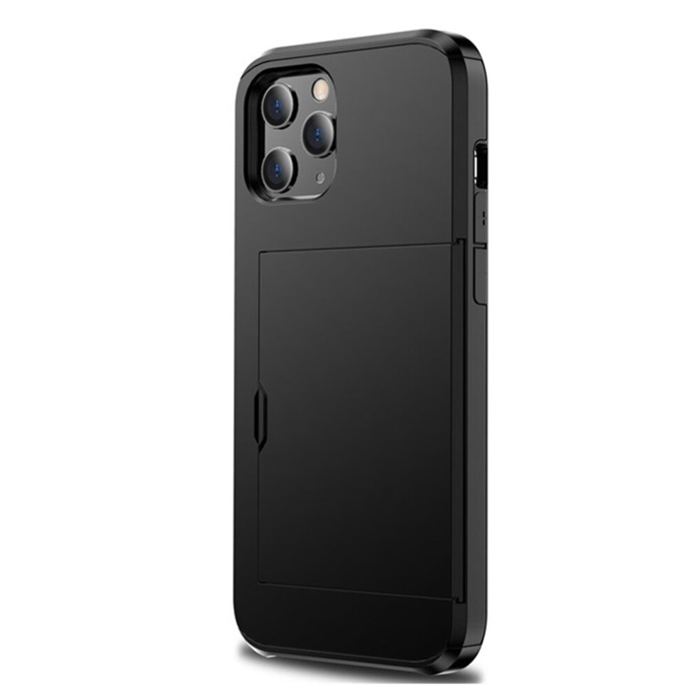 2Pc Armor Slide Card Case For Iphone X Card Slot Holder Cover Shockproof Shell 774048571371
