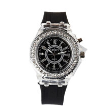 2PCS Fashion Silicone Diamond Rhinestone Watch