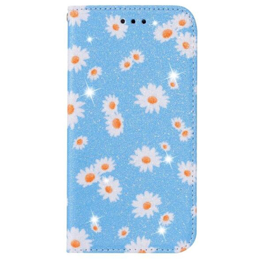 Fashion Glitter Little Daisy Cover For Iphone 12 Flip Pu Leather Phone Coque 774048568876