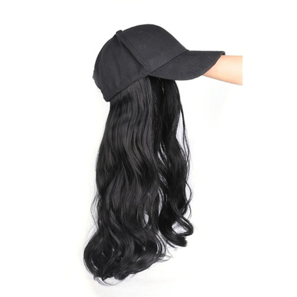 Wig Female Cap Wig Natural Curly Hair Baseball Hat Wig Buckle Inside