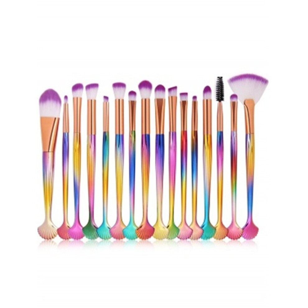 Professional 16Pcs Shell Shape Decoration Eye Makeup Brush Set