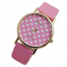 2PCS The Women of colorful Woman 's Sweet Little Facts Geneva Leather Quartz Wrist Watch
