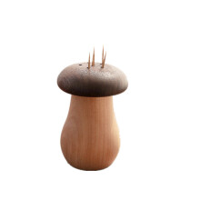 Japanese Beech Black Walnut Toothpick Holder Mushroom Box Home Storage Organizer Decoration Kitchen Tool For Toothpick Fruit