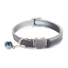6 Pcs Cats Bells Collars Adjustable Nylon Buckles Fashion Reflective Pet Collar Cat Head Pattern Supplies For Accessories