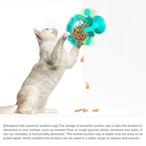 Funny Pet Cat Turntable Toy 360 Rotating Windmill Interactive Training Teasing Puzzle Exercise Play Game Feeding Leakage Device 1