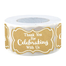 250 / roll kraft paper white thank you for joining us to celebrate the label sticker crafts gift decoration