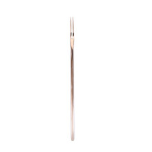 2Pcs Two-tooth Fruit Fork Luxury Stainless Steel Gold Cake Dessert Forks Long Fork Used For Cake In Party Snail Fork Restaurant