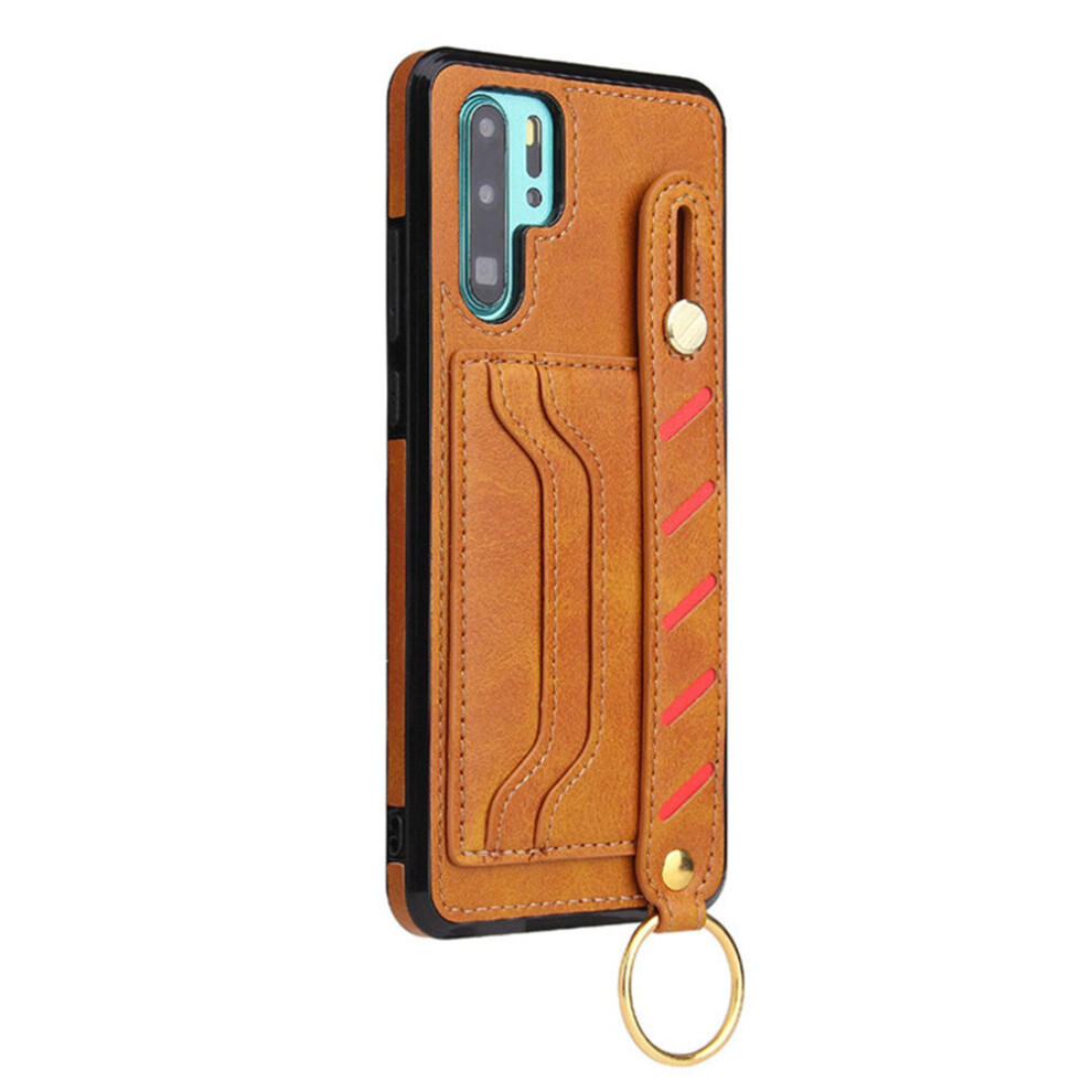 Wrist Strap Phone Case For Huawei Mate 30 Pu Leather Flip Case Hand Band Soft Tpu Relief Back Cover Capa 774048569927