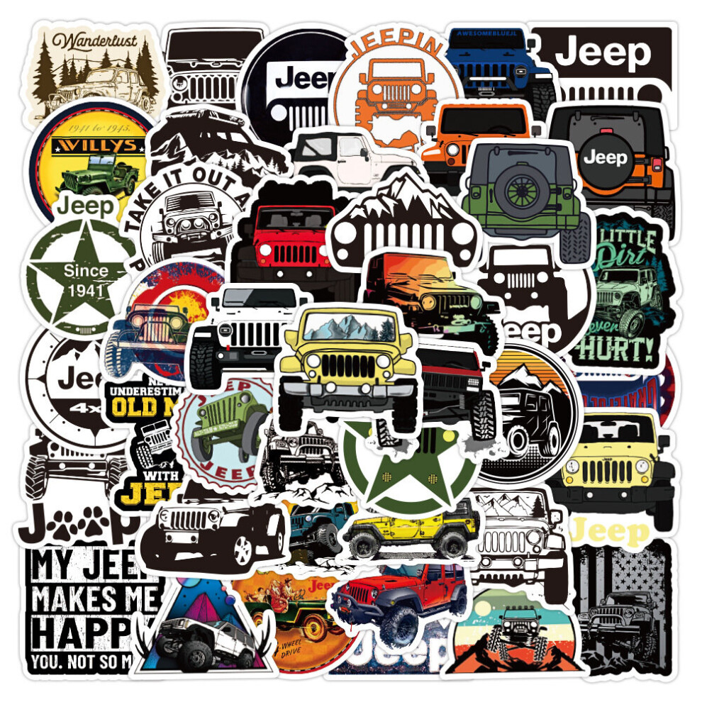 50Pcs/Set Suv Car Stickers Skateboard Guitar Suitcase Freezer Motorcycle Graffiti Diy Joke Decal Sticker 774048601887