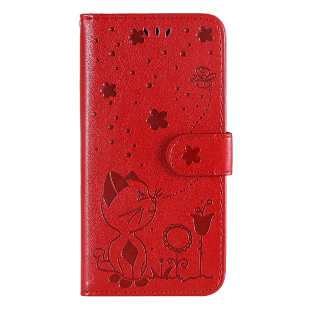 Cat Bee Flower Pu Leather Phone Case For Huawei P20 Tpu Wallet Flip Back Cover 774048579544