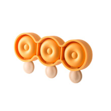 Silicone Donuts Shape Ice Cream Mold Popsicle Mould With Sticks 3 Cell Ice Cube Tray DIY Dessert Cake Decoration Tool