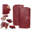 Solid Color Retro Multi-function Wallet Anti-fall Mobile Phone Case Rollover Bracket Mobile Phone Leather Case for iPhone12 mini 2