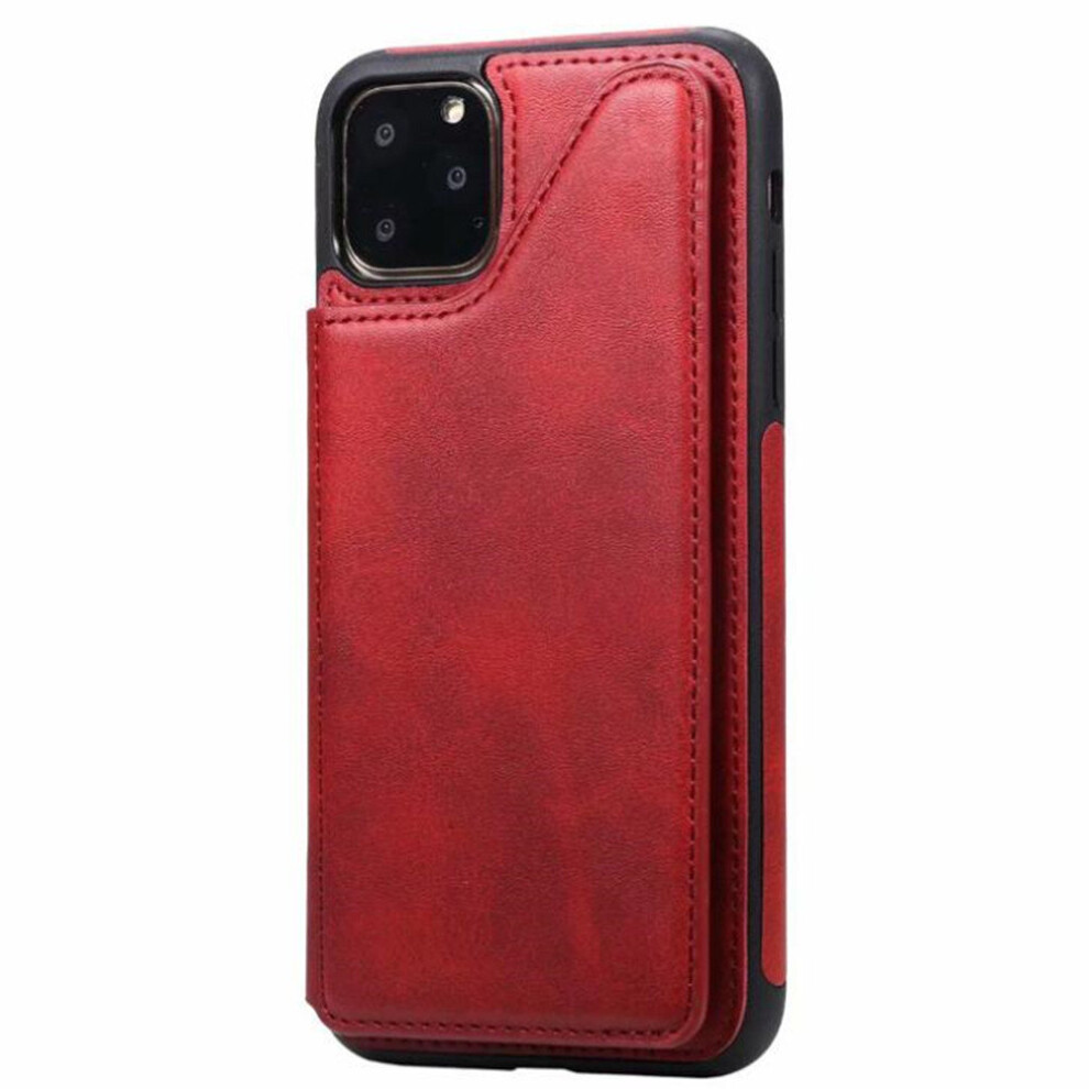 Solid Colors Calfskin Embossed Anti-Fall Mobile Phone Case Rollover Bracket Mobile Phone Leather Case For Iphone Xr 774048629836
