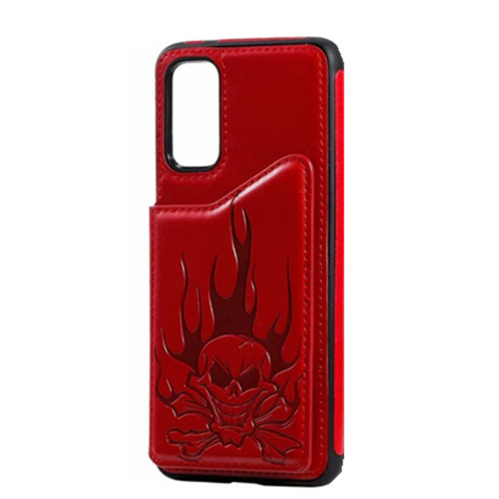 Leather Skull-Embossed Anti-Fall Mobile Phone Case Rollover Bracket Mobile Phone Leather Case For Huawei Mate 30 Pro 774048629843