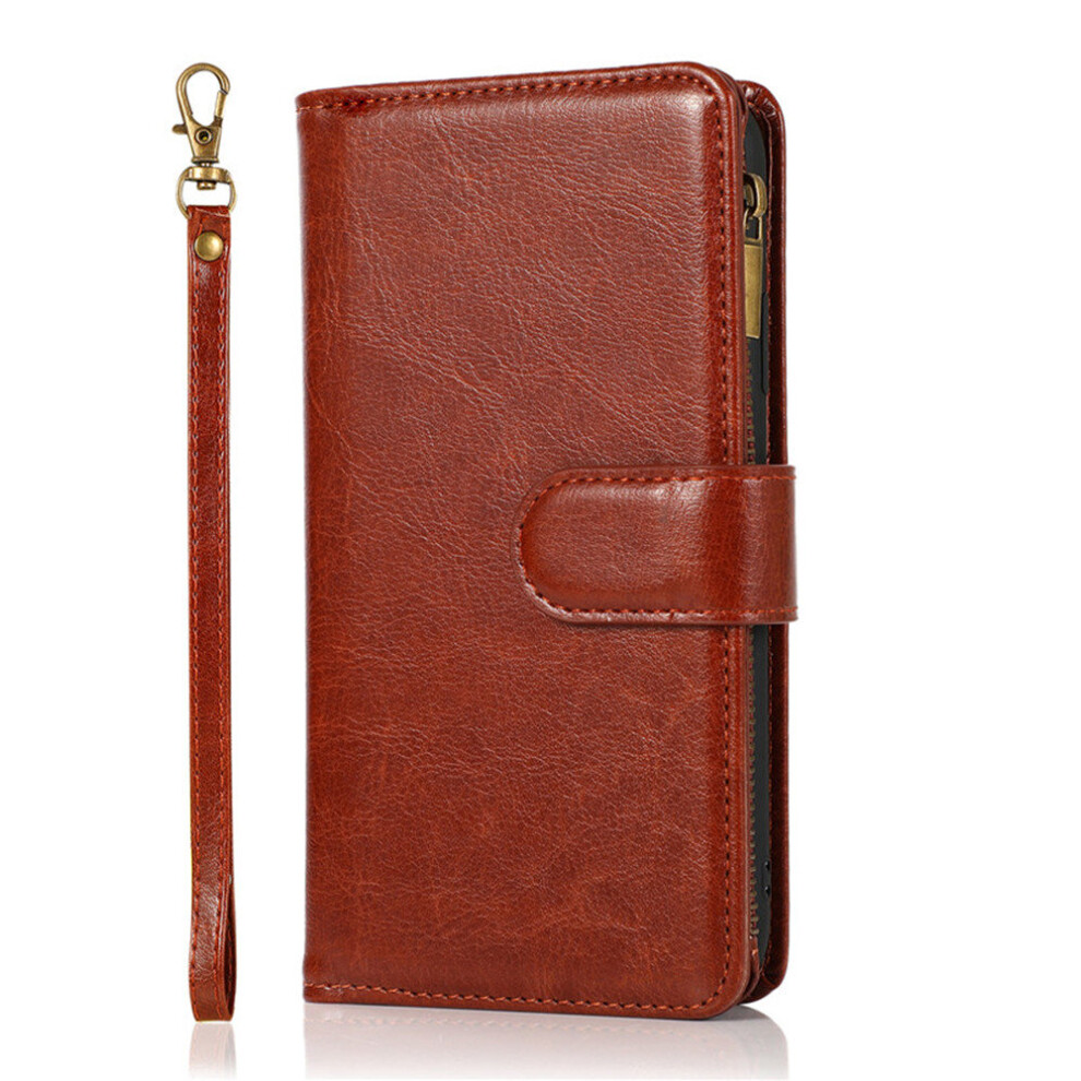 Luxury Zipper Pu Leather Flip Case For Iphone 12 Vintage Holder Holster Bag Shockproof Cover Etui 774048567497