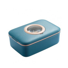 Fashion Sewing Basket with Magnifying Glass Double Layers Sewing Tool Needle Embroidery Sewing Box Organizer Sewing Accessories