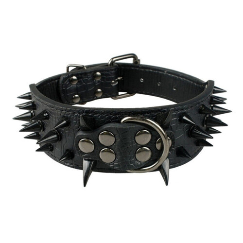 Sharp Spiked Studded PU Leather Collar