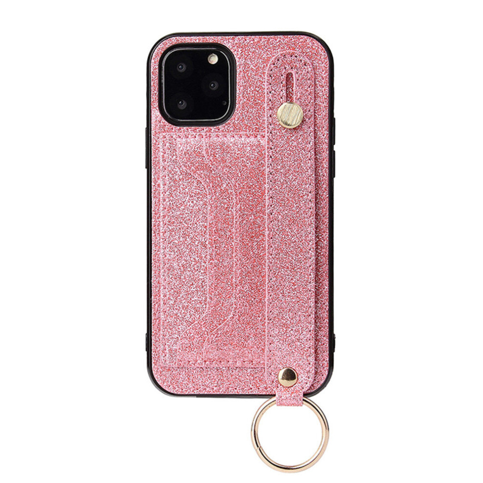 Wallet Pu Leather Phone Case For Iphone 12 Pro Max Multifunctional Glitter Wrist Strap 774048570220
