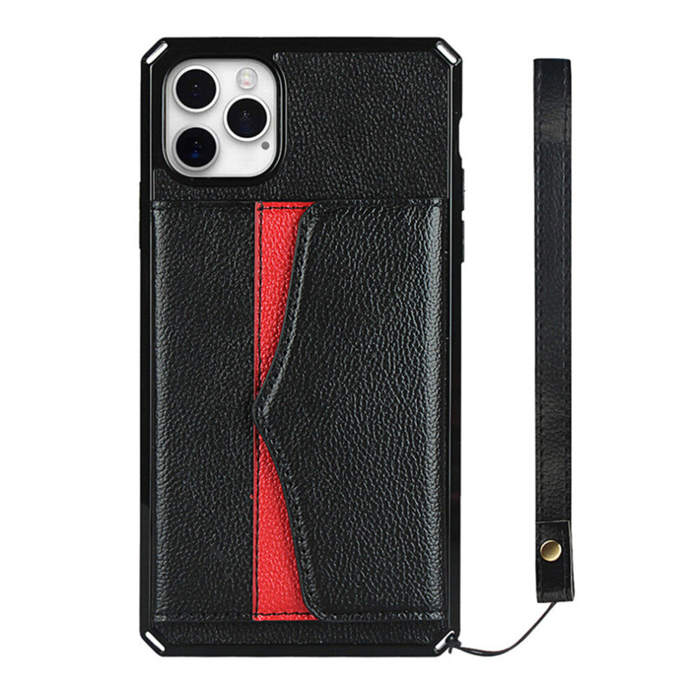 Retro Card Mirror Wallet Flip Pu Leather Cover For Iphone 12 Phone Coque Etui Hoesje 774048567695