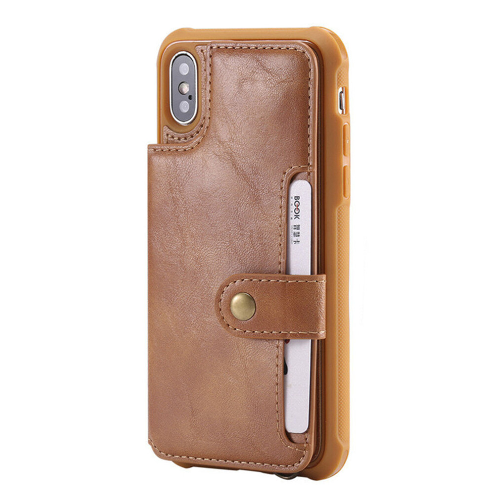Wallet Pu Leather Phone Case For Iphone Xr Multifunctional Pu Leather Case Solid Color 774048570275