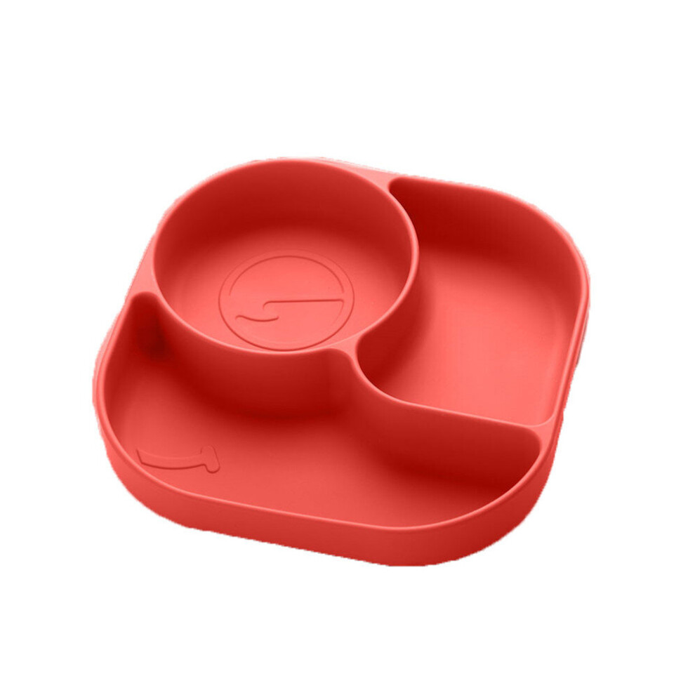 Baby Feeding Silicone Dinner Plate Kids Food Tray Tableware Set Bowl Spoon Fork Non-slip Suction Bowl Children Tableware