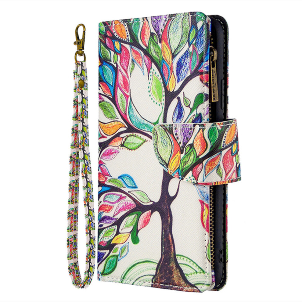 Painted Flip Wallet Case For Iphone Xs Max Pu Leather Protective Cover Zipper Funda 774048575508