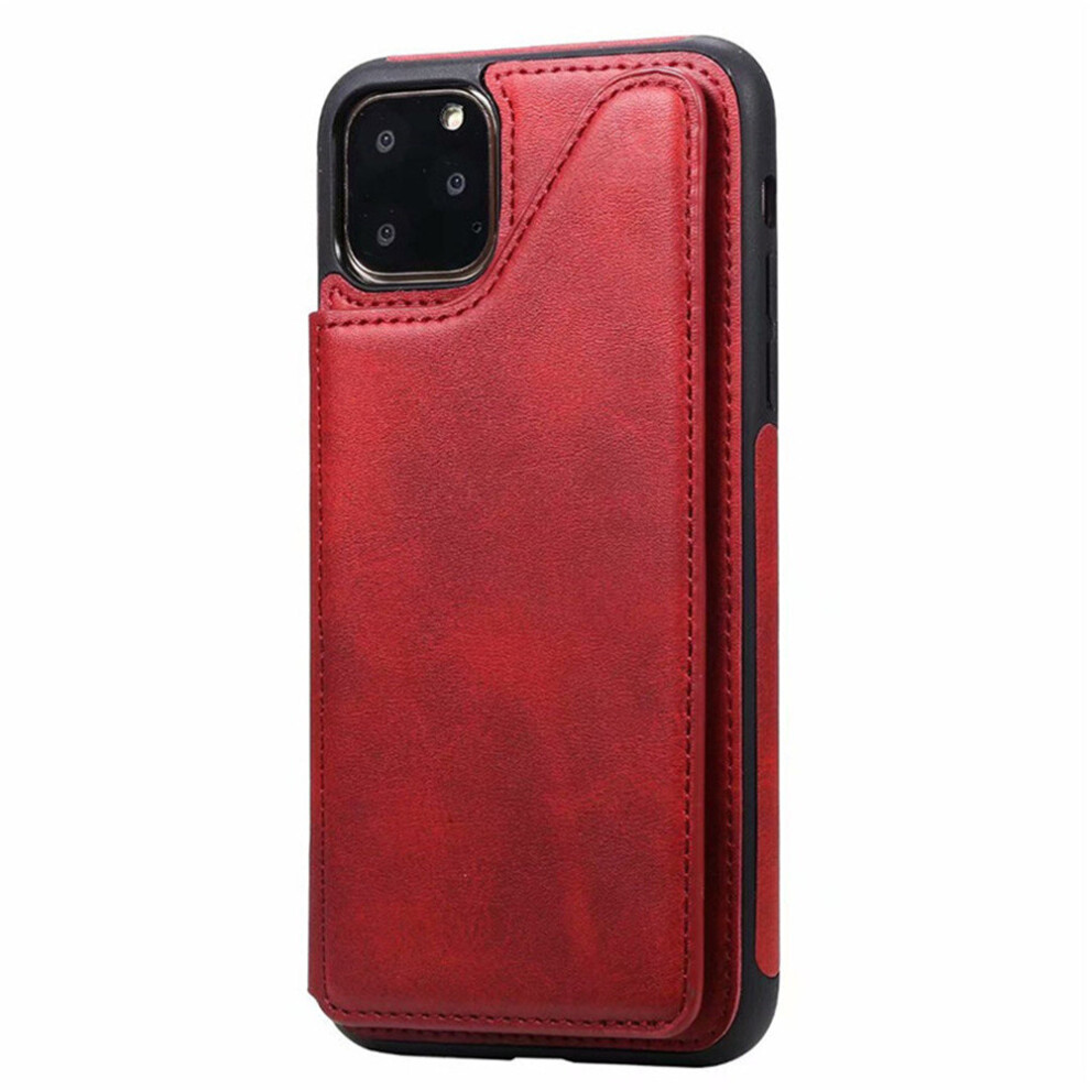 Wallet Pu Leather Phone Case For Iphone 11 Solid Color Calf Pu Leather Holder 774048570541