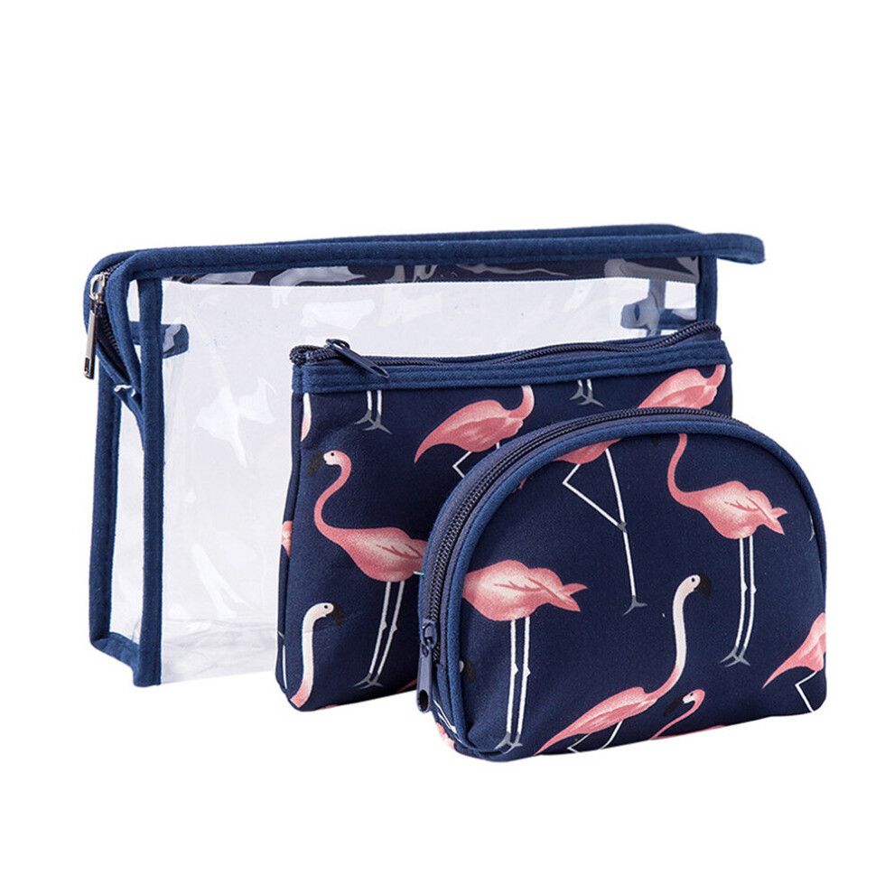 1Set Flamingo Multifunction Travel Cosmetic Bag Neceser Women Makeup Bags Toiletries Organizer Waterproof Female Storage Make up Case