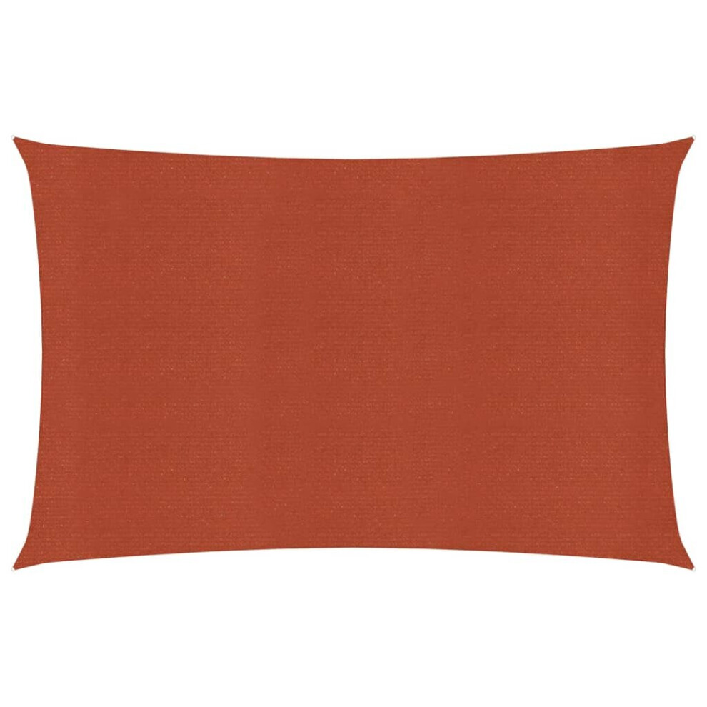 Vidaxl Sunshade Sail 160 G/M² Terracotta 2.5X5 M Hdpe Patio Sunscreen Canopy
