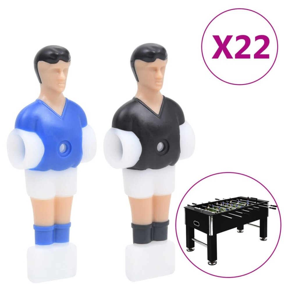 vidaXL 22x Football Table Players for 12.7 mm Rod Table Soccer Indoor Game