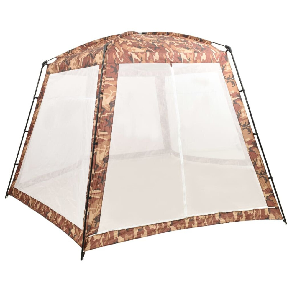 vidaXL Pool Tent Fabric 500x433x250 cm Camouflage Pool Sun Shelter Party Pent