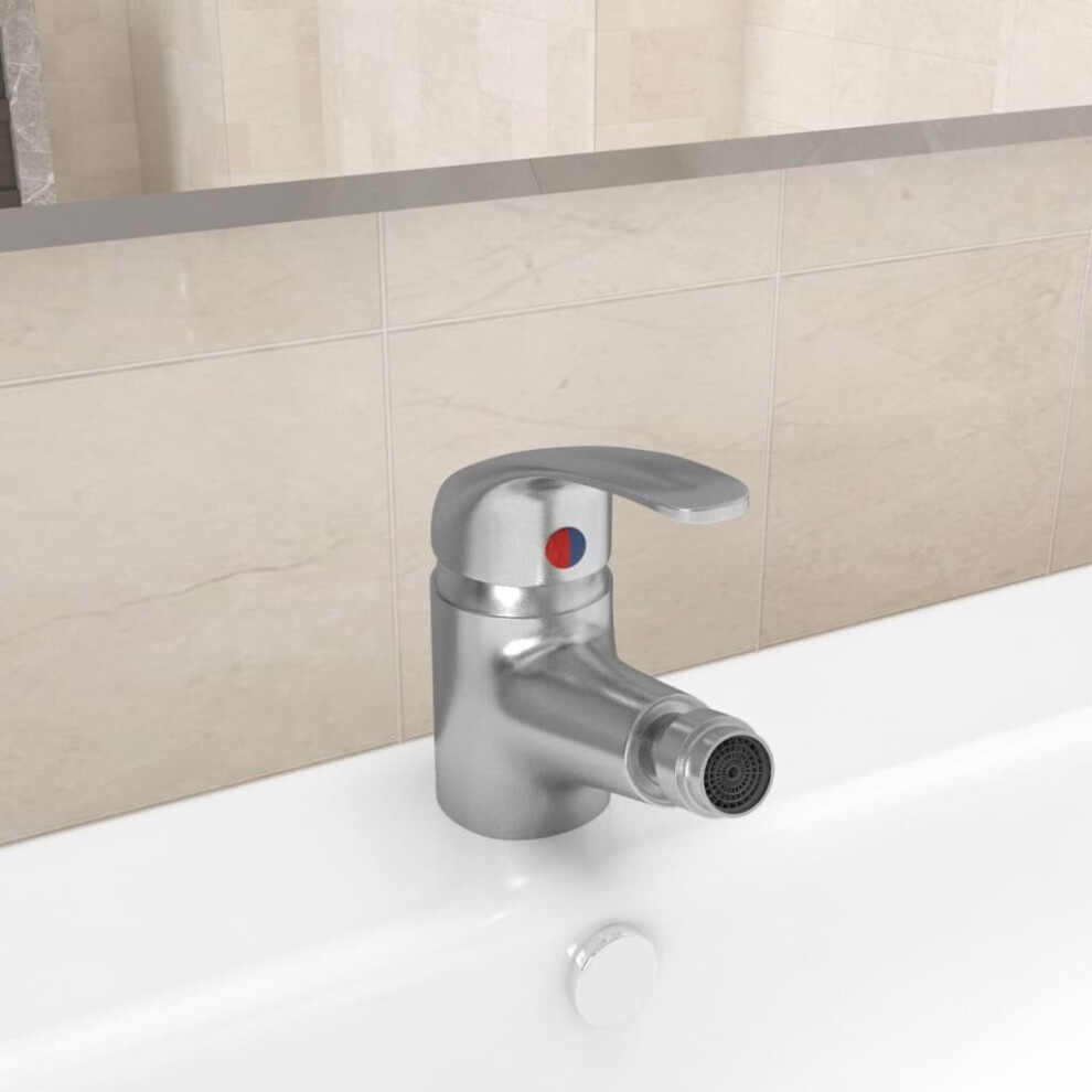 Vidaxl Bathroom Bidet Mixer Tap Basin Kitchen Mounted Faucet Fixture Silver
