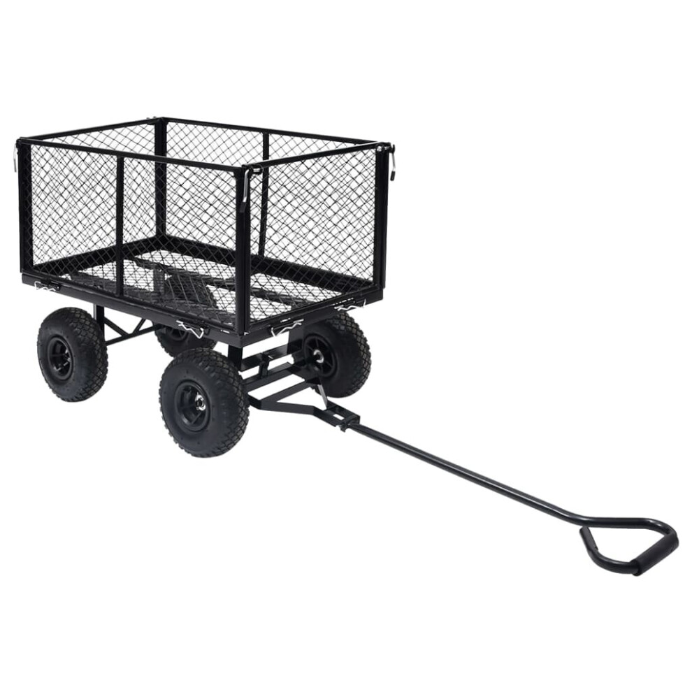 vidaXL Garden Hand Trolley Black 350 kg Hand Truck Wheelbarrow Dolly Garden