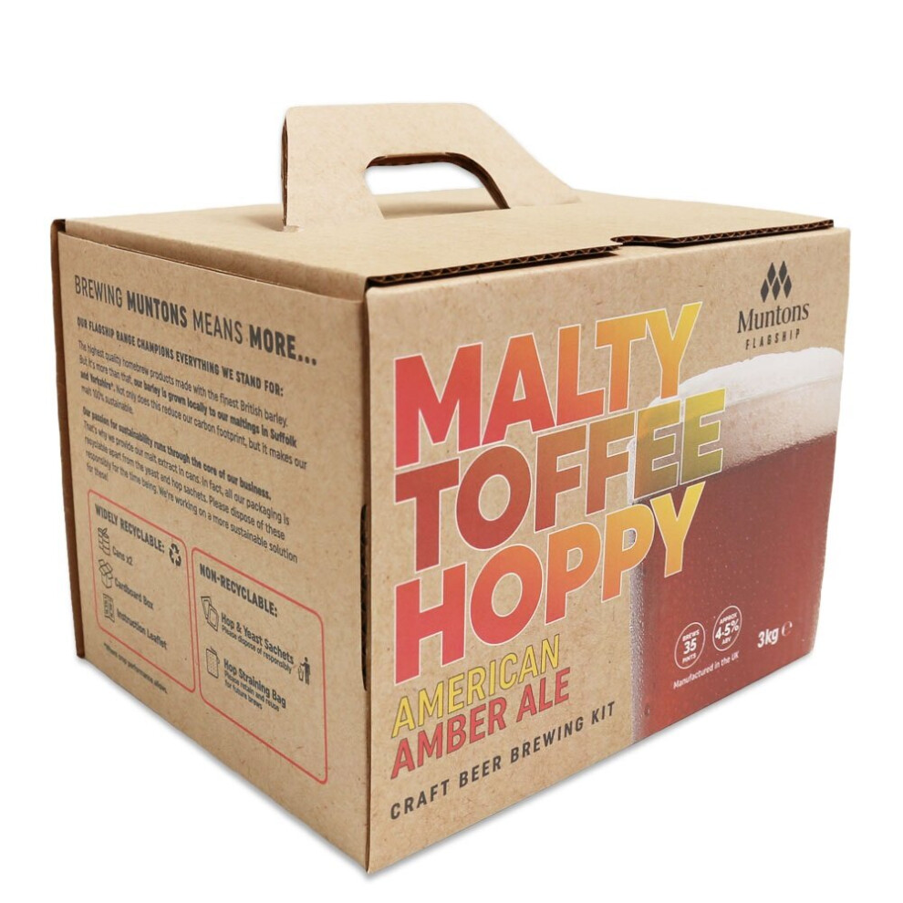 (American Amber Ale) Muntons Flagship 35 Pint Beer Kits - Homebrew