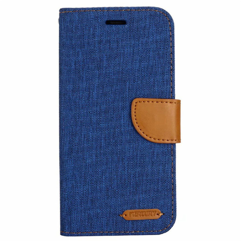 Wallet Pu Leather Phone Case For Iphone Xr Solid Color Denim 774048570602