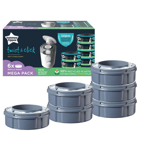 Tommee Tippee Tommee Tippee Nappy Bin Twist Refill - 6 Refills