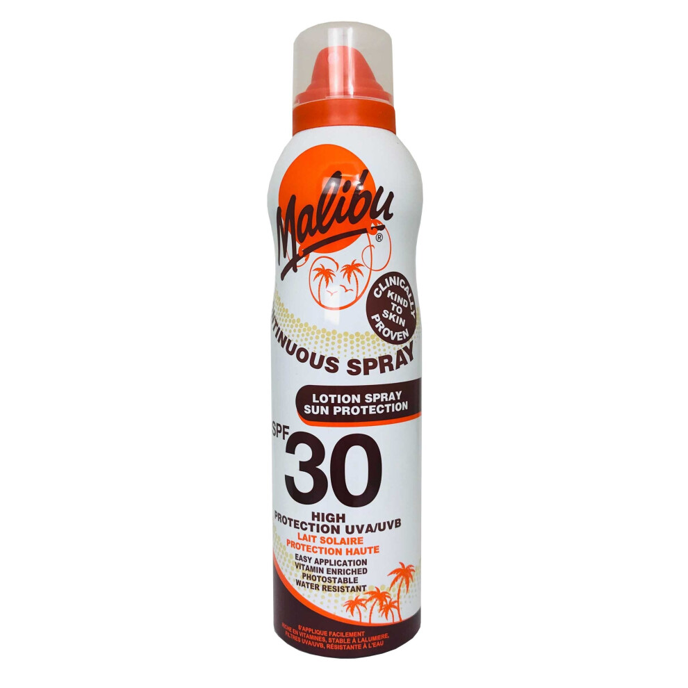 Malibu Sun Lotion Protective Spray Water Resist 175ml SPF30