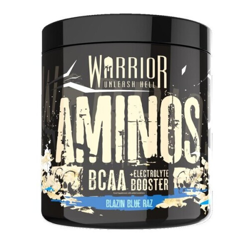 Warrior Aminos BCAA, Blazin Blue Raz - 360 grams
