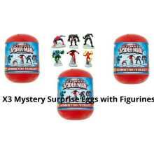 X3 Marvel Spiderman Mystery Surprise Easter Eggs Figurine Party Filler