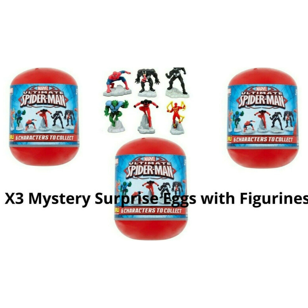 Zuru X3 Marvel Spiderman Mystery Surprise Easter Eggs Figurine Party Filler