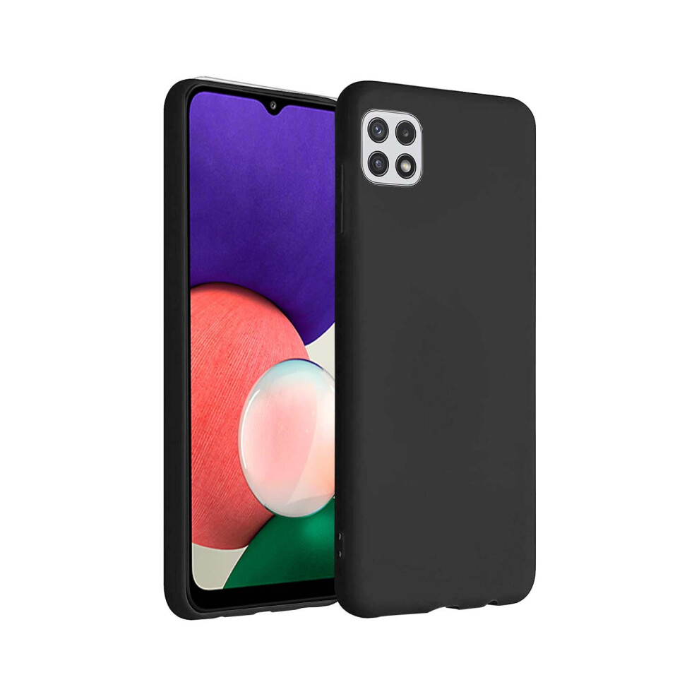 (Black) For Samsung Galaxy A22 5G Case Silicone Gel Phone Cover Black 304063159409