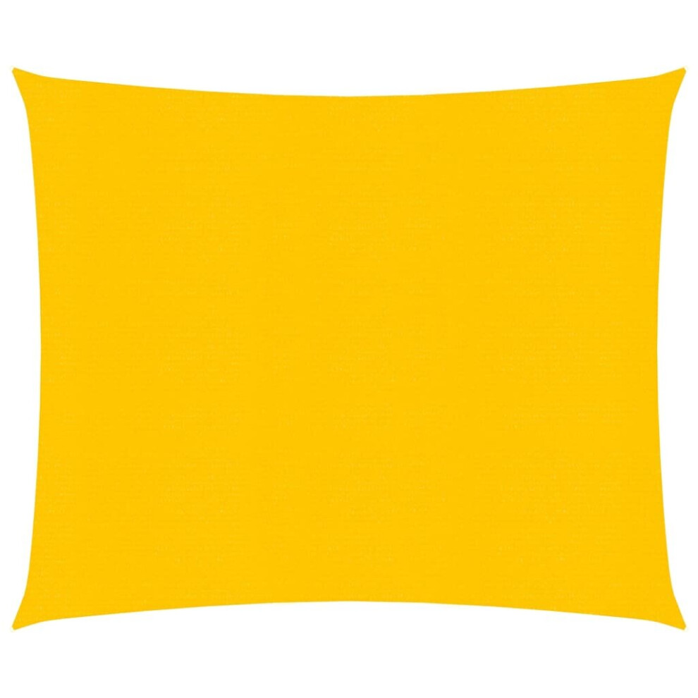 Vidaxl Sunshade Sail 160 G/M² Yellow 2.5X3 M Hdpe Outdoor Sunscreen Canopy