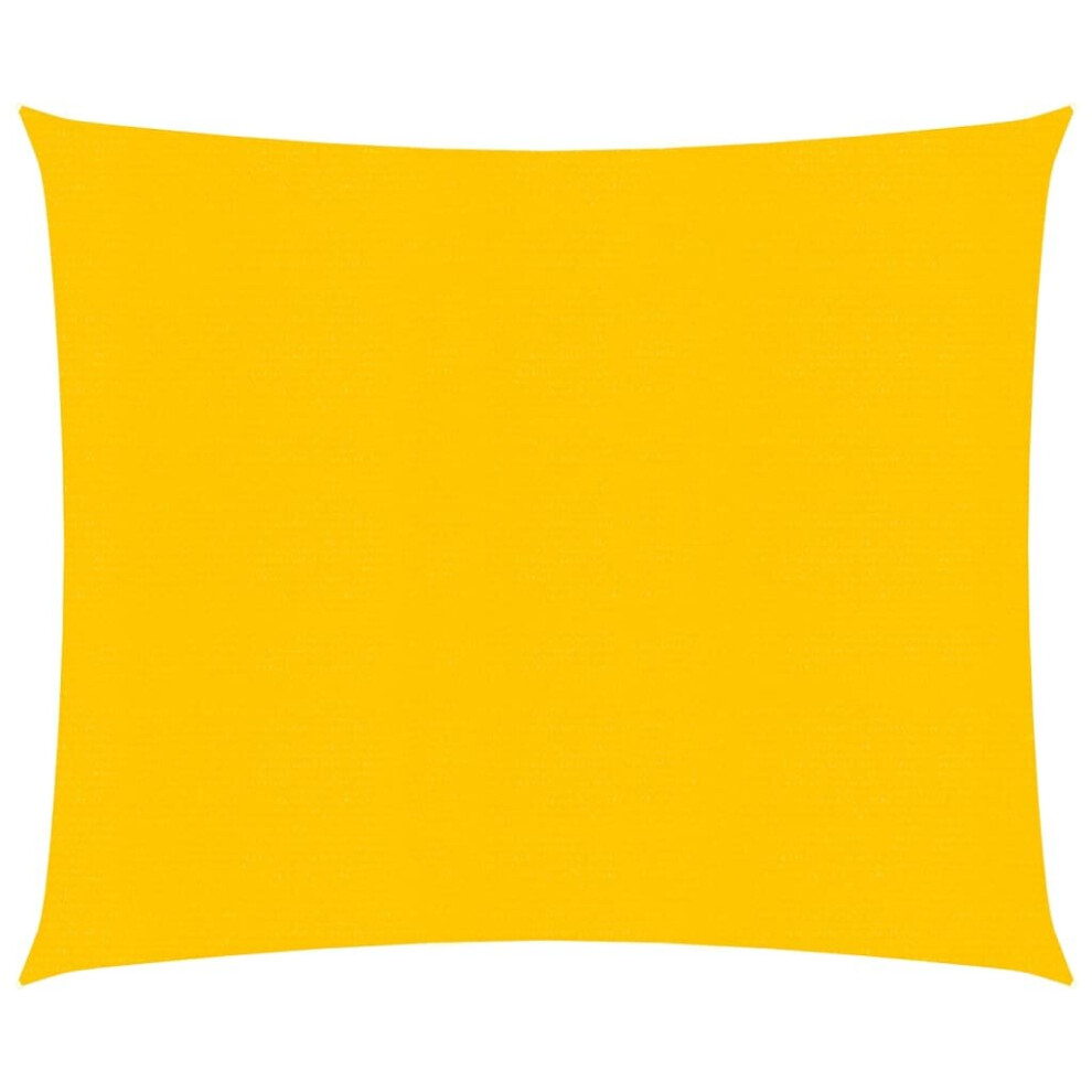 vidaXL Sunshade Sail 160 g/mÂ² Yellow 2.5x3 M HDPE Outdoor Sunscreen Canopy