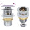 VidaXL vidaXL Push Drain without Overflow Function Silver Wash Basin Tap Pop-up Valve 1