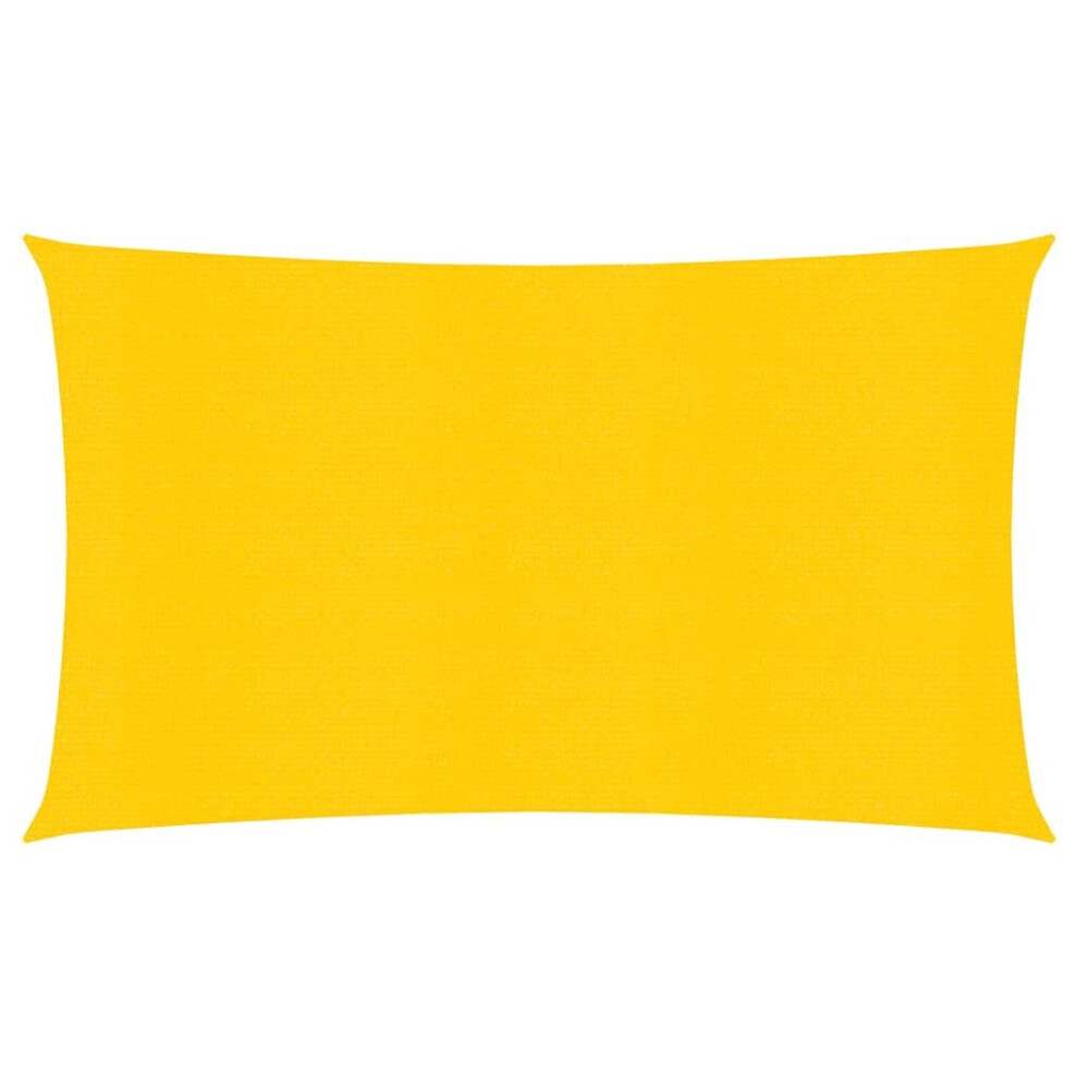 Vidaxl Sunshade Sail 160 G/M² 2.5X5 M Hdpe Outdoor Sunscreen Canopy Yellow