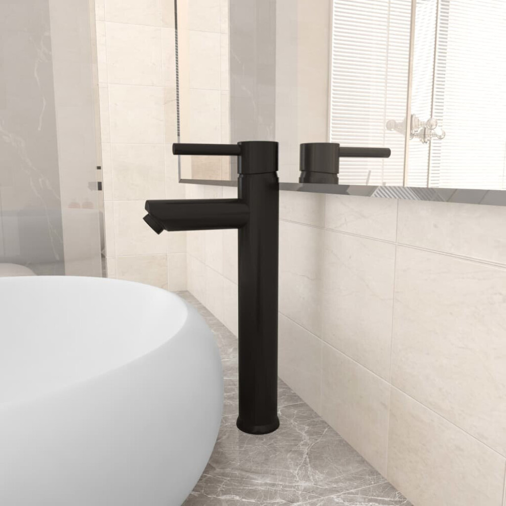 Vidaxl Bathroom Mixer Tap Sink Basin Faucet Plumbing Fixture Fitting Black
