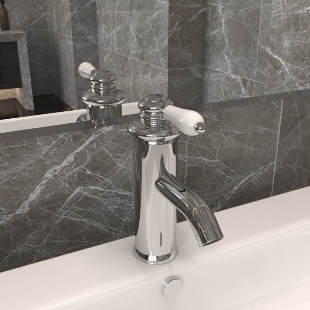 Vidaxl Bathroom Basin Faucet Chromed Finish Sink Bath Washbasin Tap Mixer