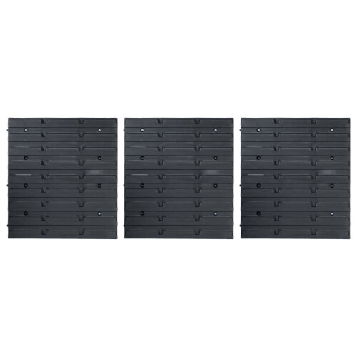 VidaXL vidaXL Storage Bin Kit with Wall Panels 48 Piece Blue and Black Tool Boxes 2