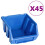 VidaXL vidaXL Storage Bin Kit with Wall Panels 48 Piece Blue and Black Tool Boxes 2